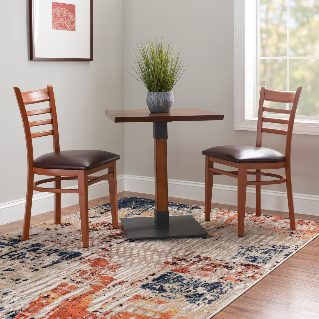 Kara Vinyl Metal Side Chairs (Set of 2)