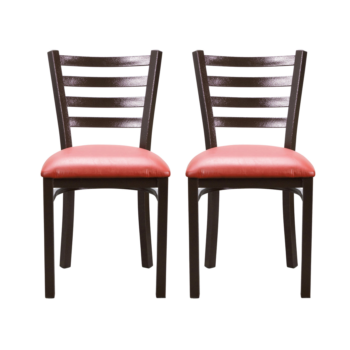 Kara Vinyl Metal Side Chairs (Set of 2)
