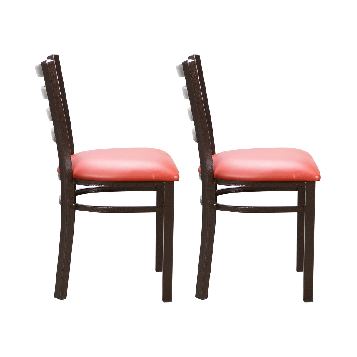 Kara Vinyl Metal Side Chairs (Set of 2)