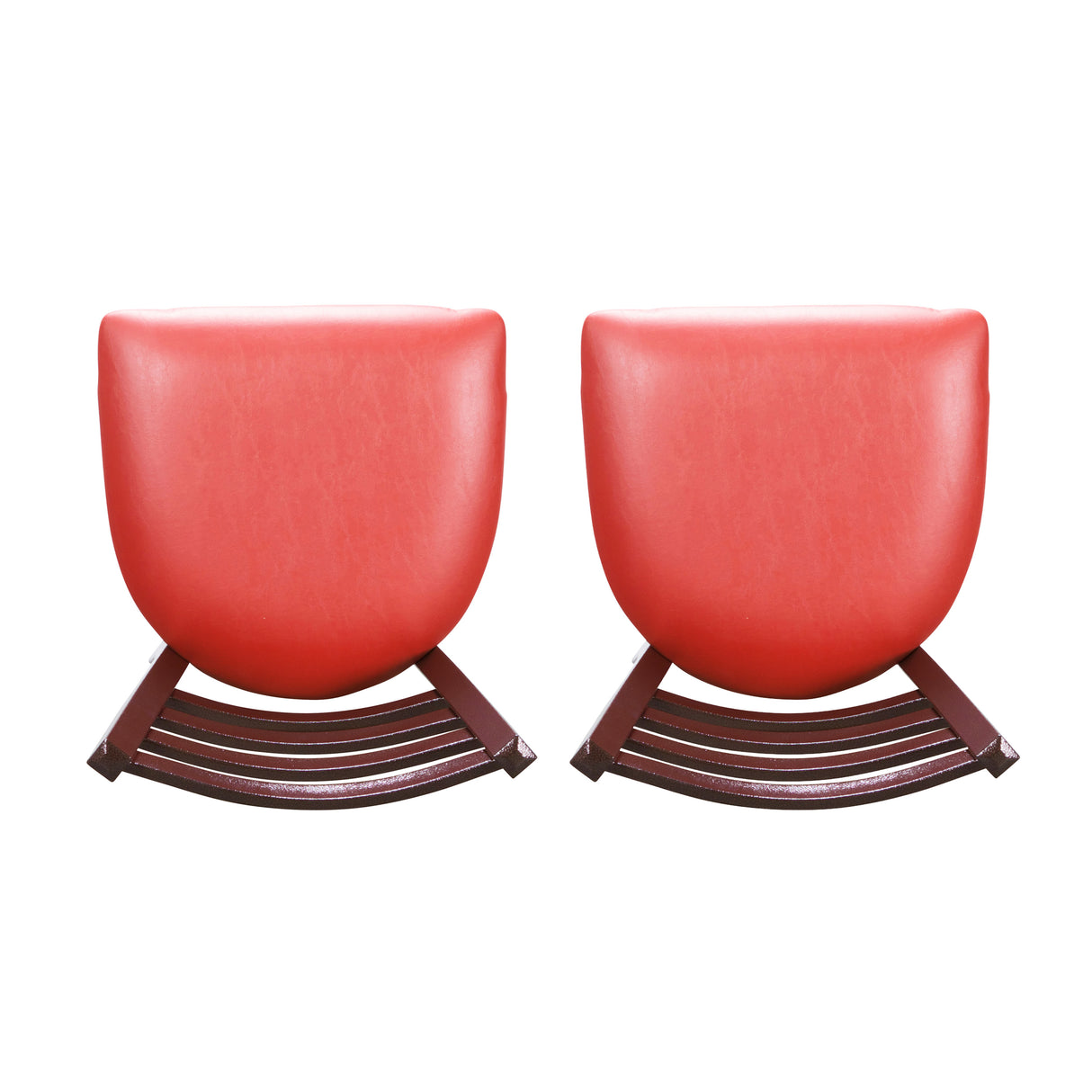 Kara Vinyl Metal Side Chairs (Set of 2)