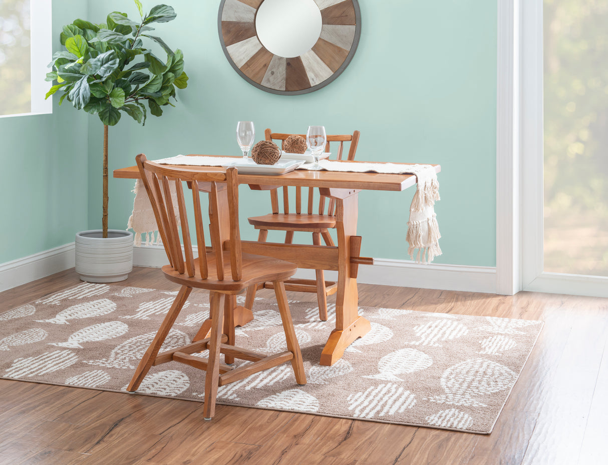 Leeville Med Oak Wood Side Chair (Set of 2)