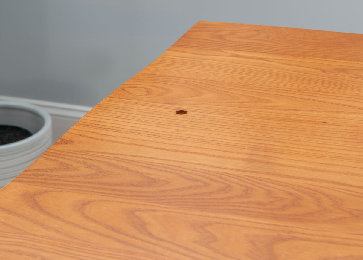 Leeville Med Oak Wood Side Chair (Set of 2)