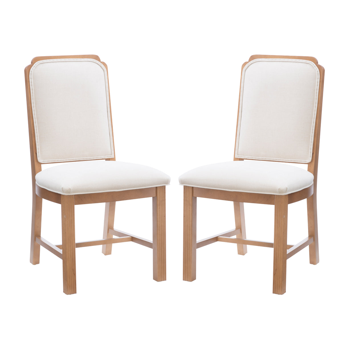 Bree Brown Side Chair Upholstered Seat (Set of 2)