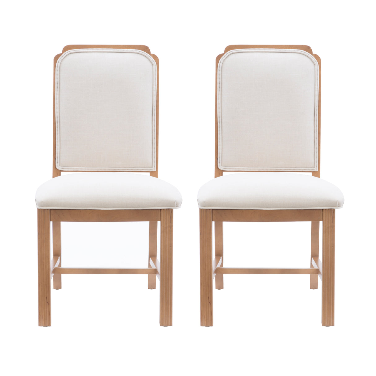 Bree Brown Side Chair Upholstered Seat (Set of 2)