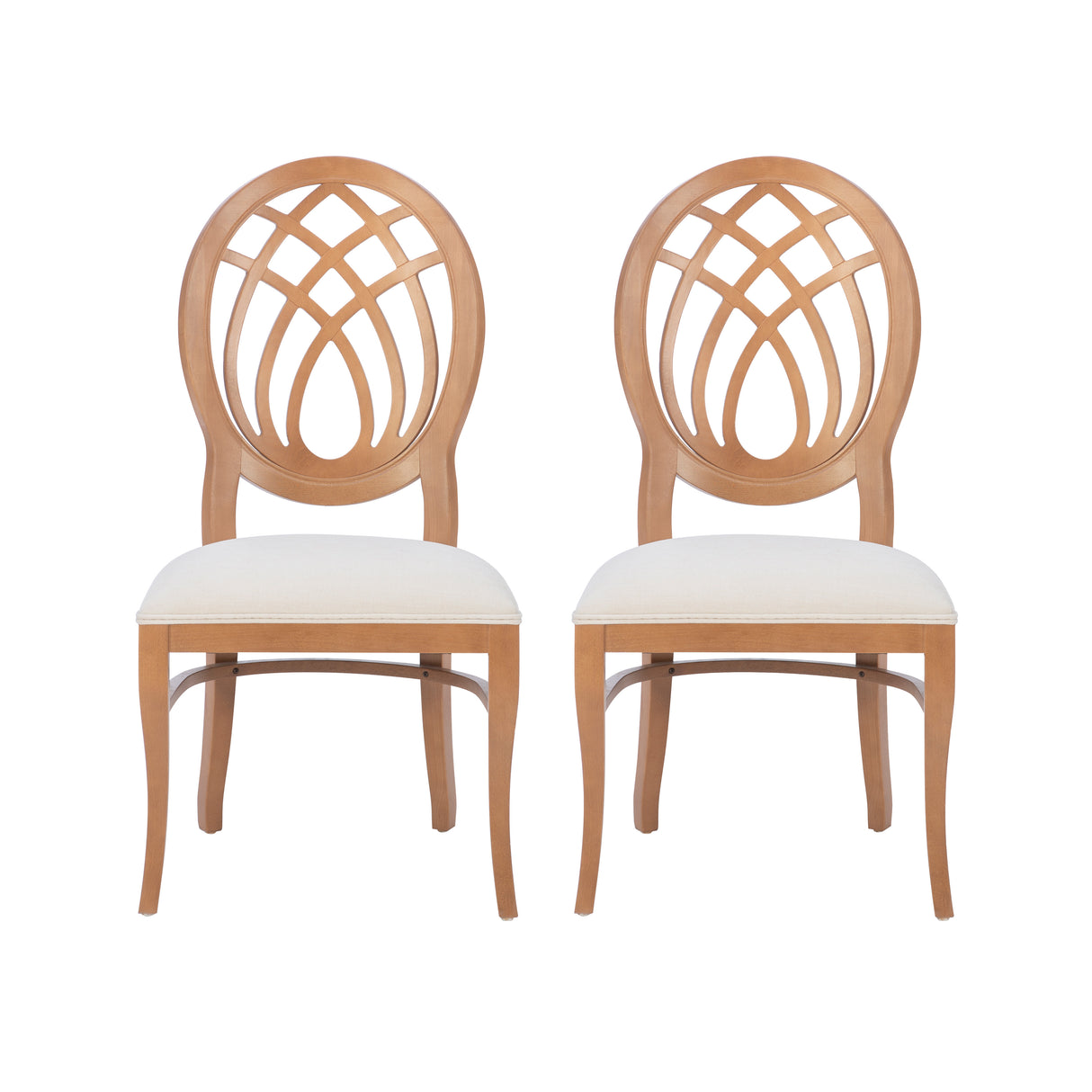 Oakley Brown Dining Chair with Upholstered Seat (Set of 2)