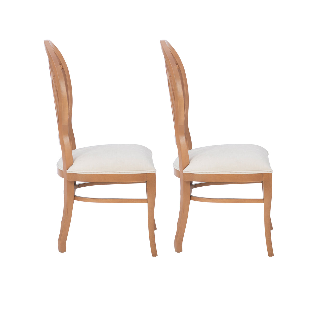 Oakley Brown Dining Chair with Upholstered Seat (Set of 2)