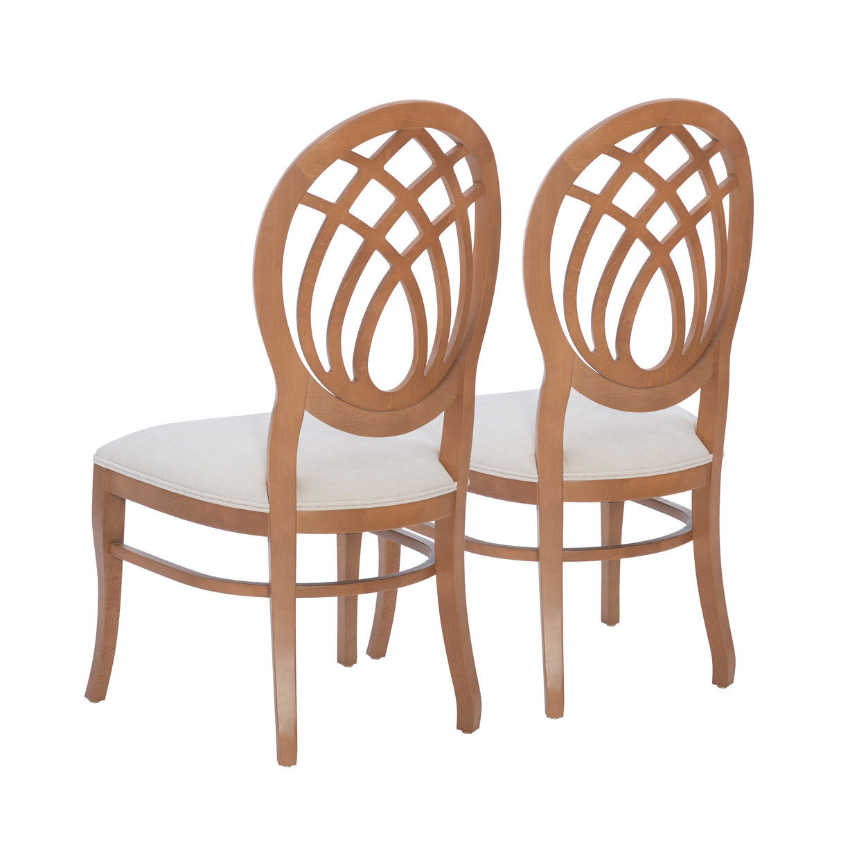 Oakley Brown Dining Chair with Upholstered Seat (Set of 2)