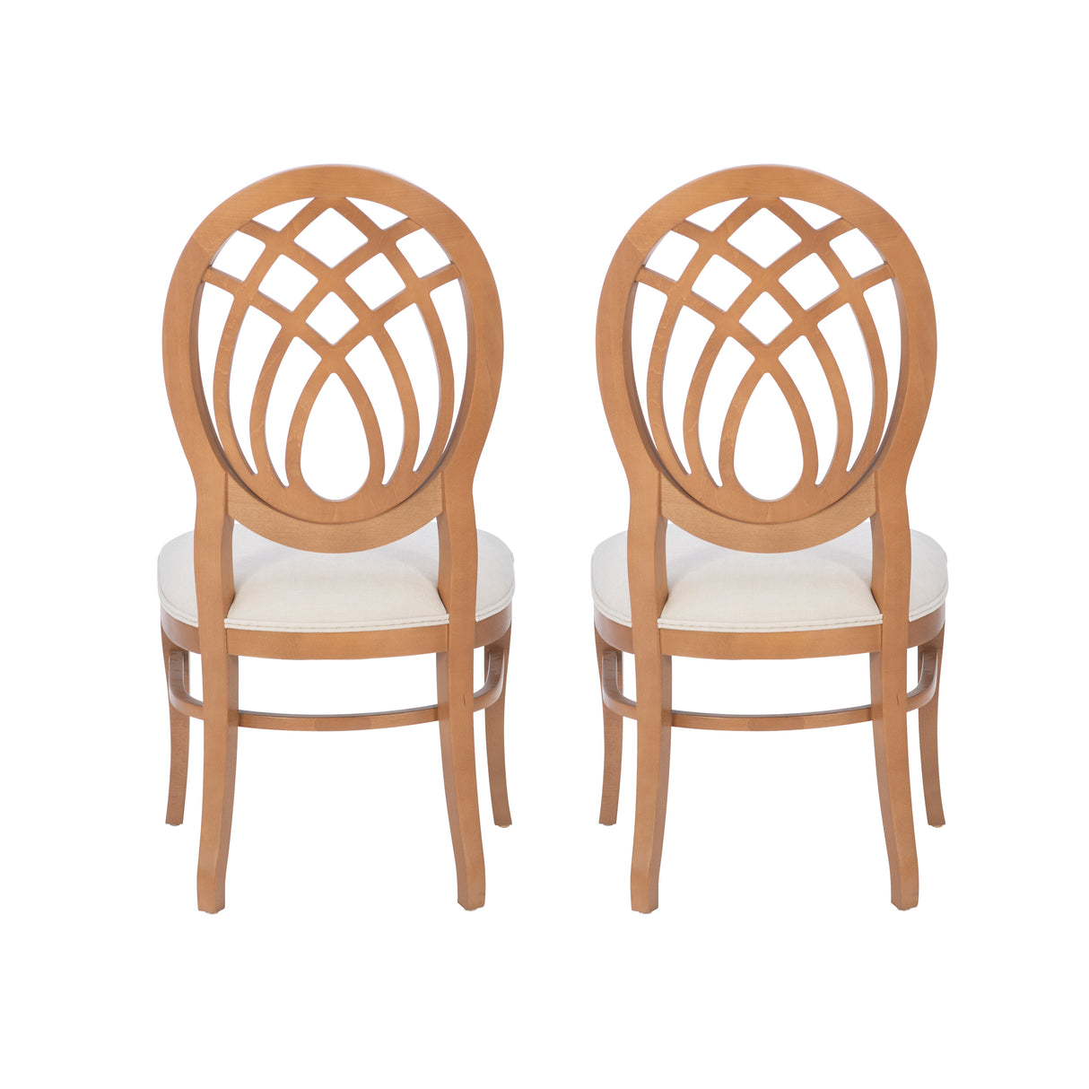 Oakley Brown Dining Chair with Upholstered Seat (Set of 2)