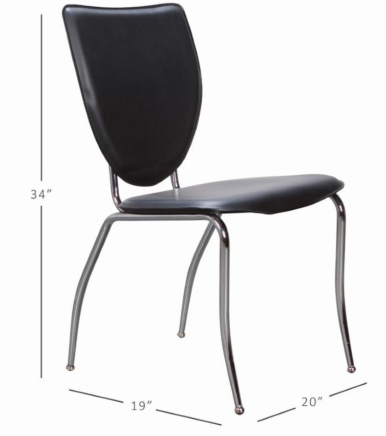 Kylo Stackable Metal Side Chair With Upholstered Seat (Set of 2)