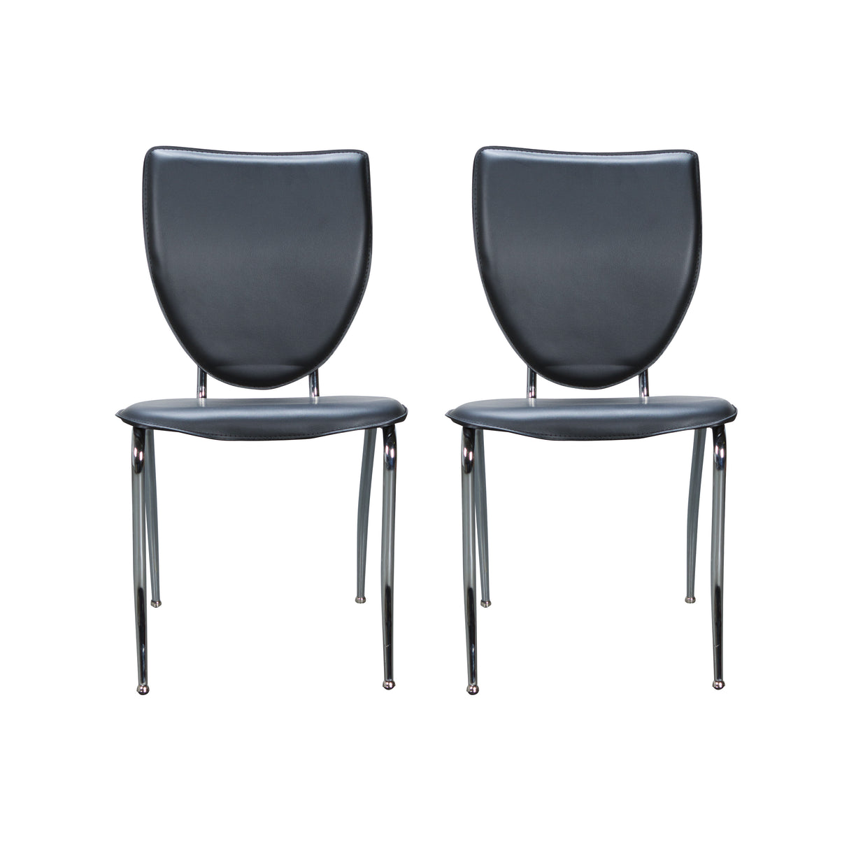 Kylo Stackable Metal Side Chair With Upholstered Seat (Set of 2)