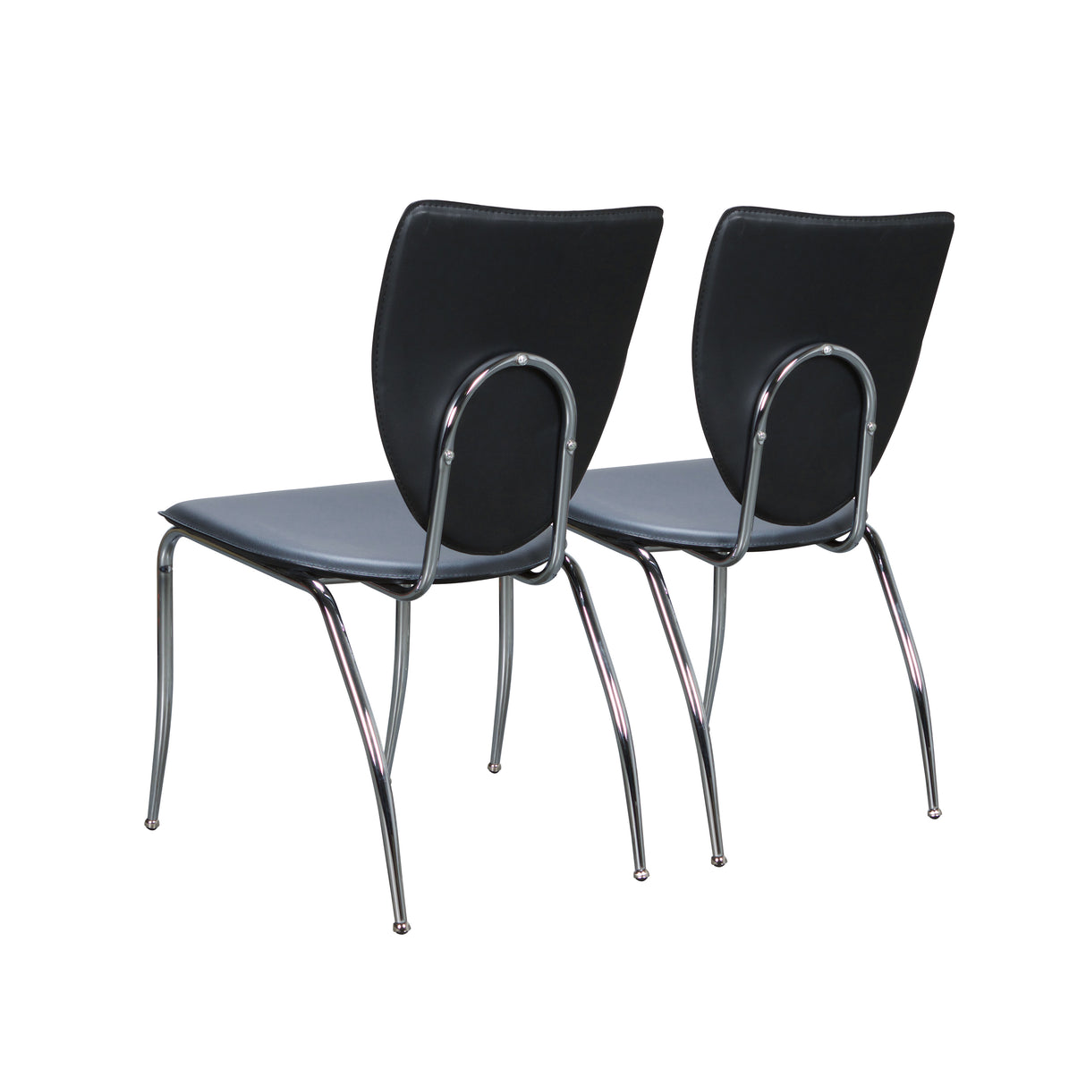 Kylo Stackable Metal Side Chair With Upholstered Seat (Set of 2)