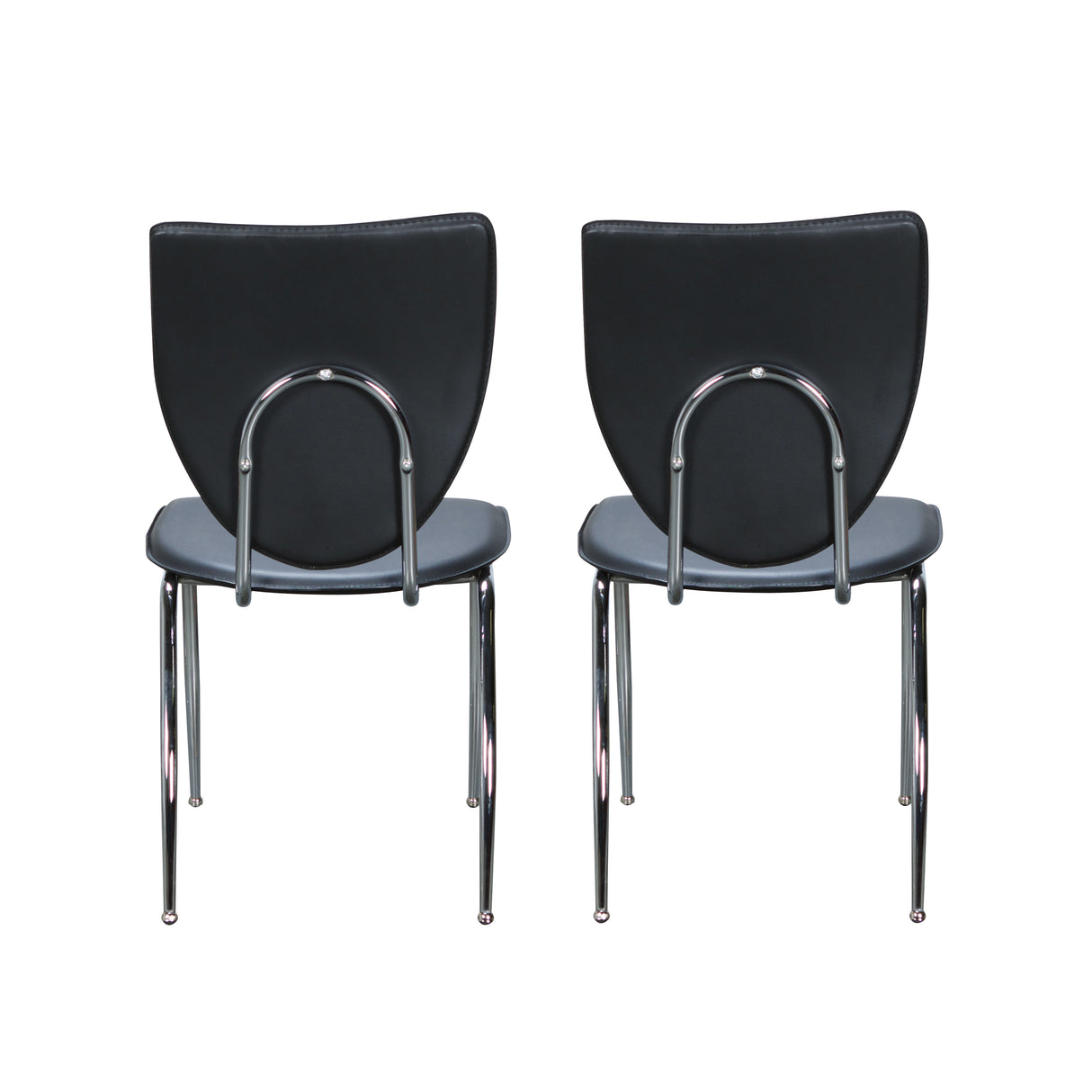 Kylo Stackable Metal Side Chair With Upholstered Seat (Set of 2)
