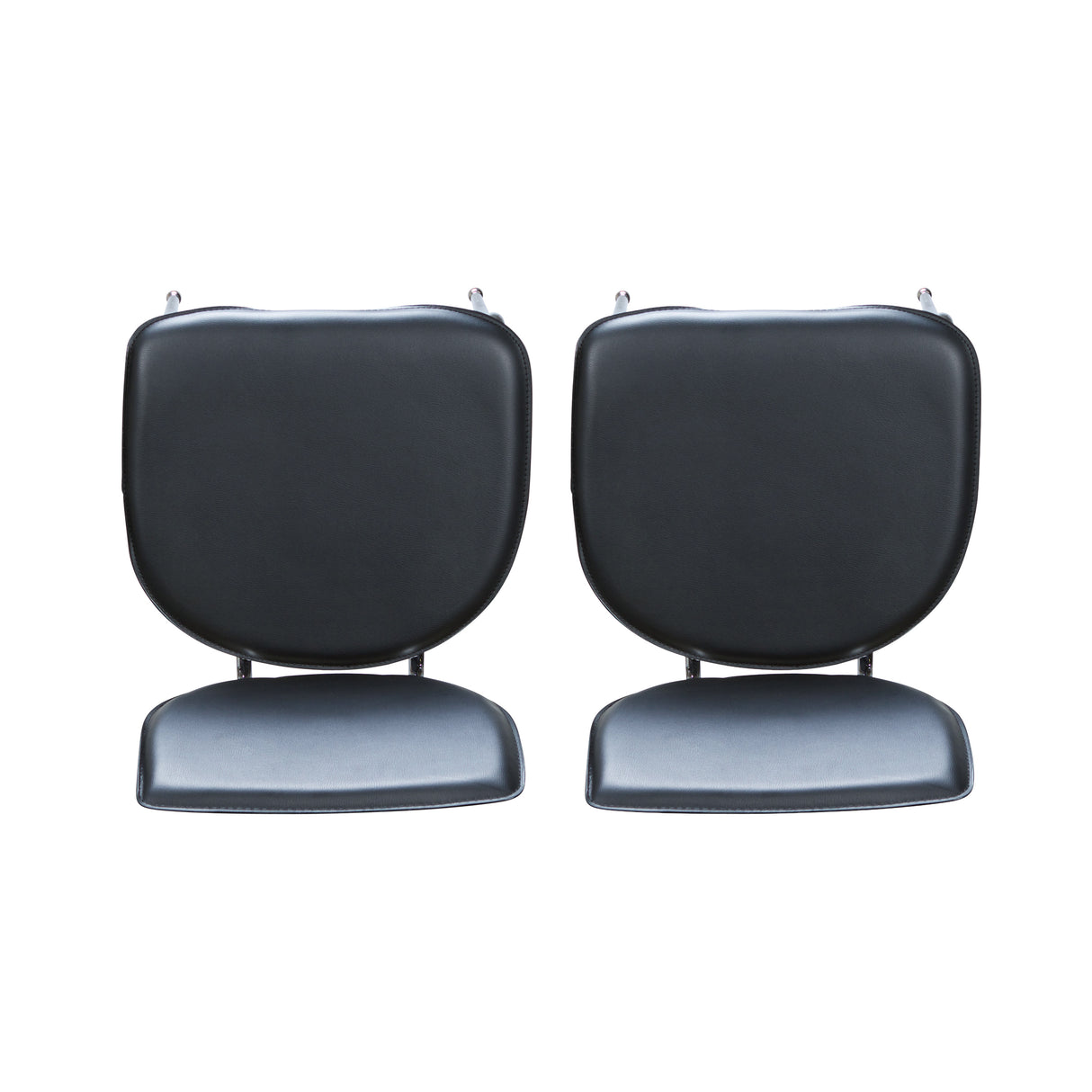 Kylo Stackable Metal Side Chair With Upholstered Seat (Set of 2)