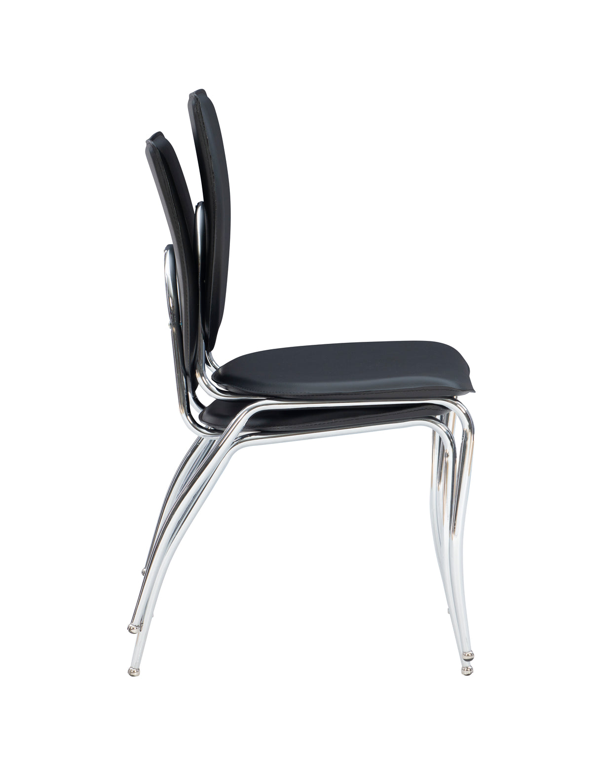 Kylo Stackable Metal Side Chair With Upholstered Seat (Set of 2)