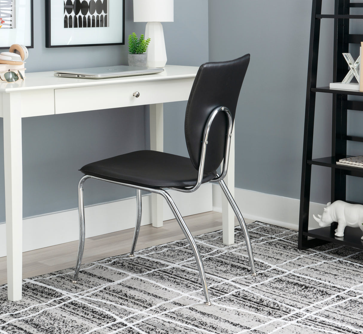 Kylo Stackable Metal Side Chair With Upholstered Seat (Set of 2)