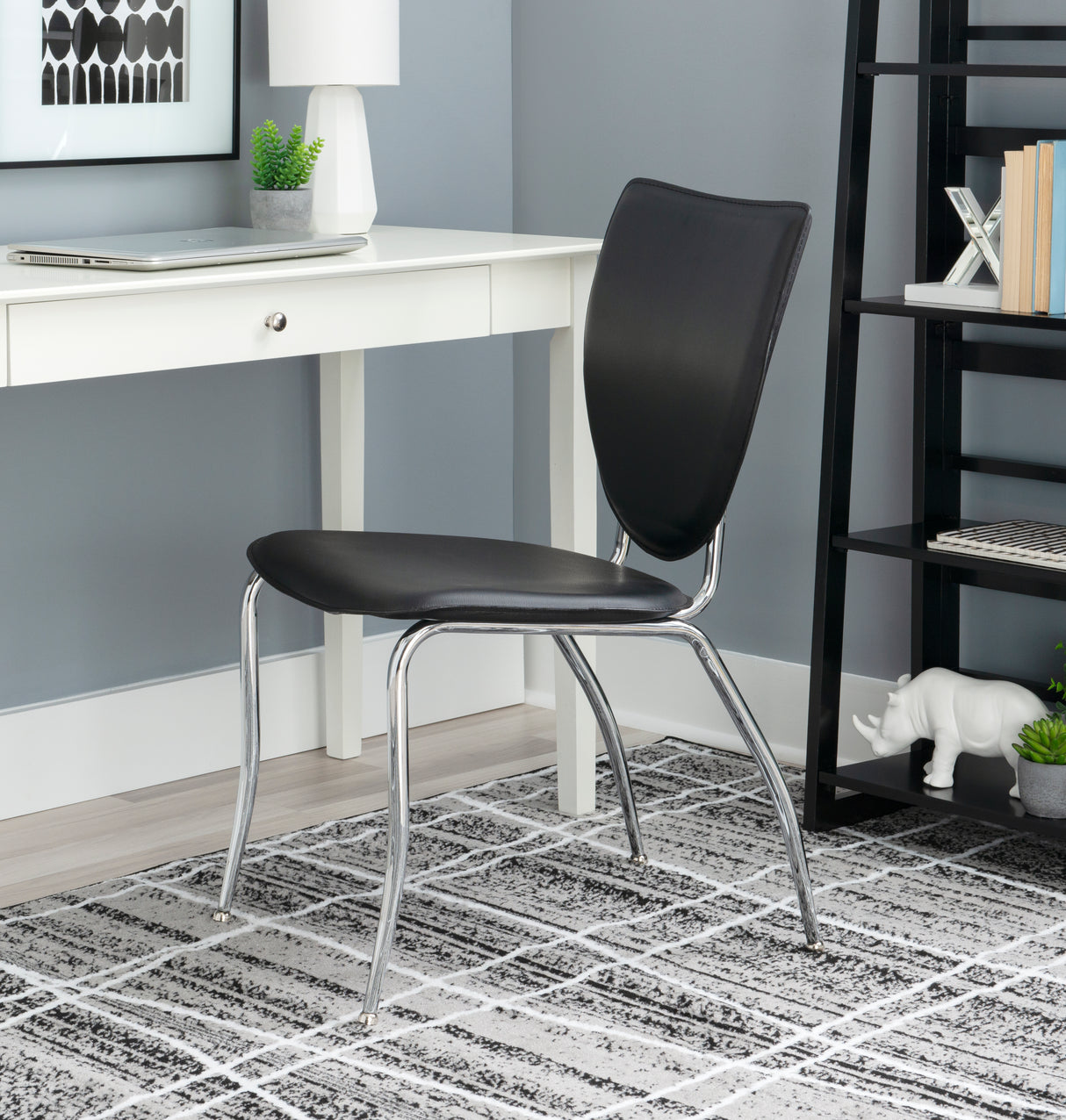 Kylo Stackable Metal Side Chair With Upholstered Seat (Set of 2)