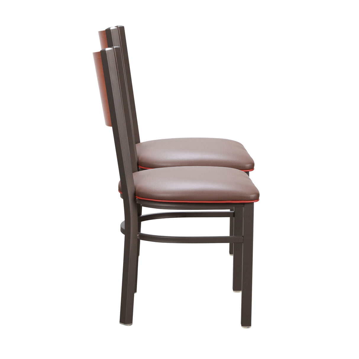 Sylas Black Upholstered Metal Side Chair With Wood Back (Set of 2)