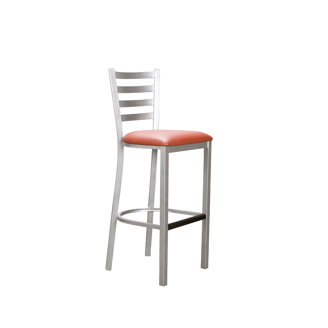 Kara Rust Vinyl Metal Bar Stools (Set of 2)