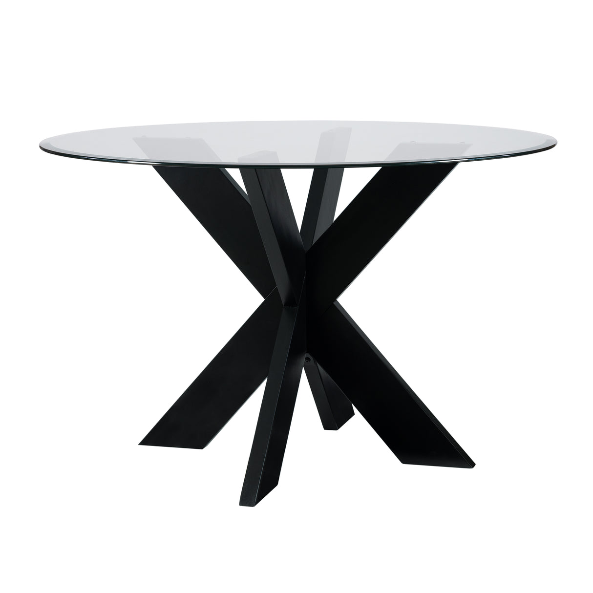 Auden Black Dining Table With Glass