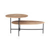 Cleo Natural Black Two-Tiered Coffee Table