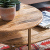 Cleo Natural Black Two-Tiered Coffee Table