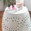 Salma Bright White Side Table