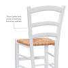 Venezia White Rush Seat Dining Chair (Set of 2)