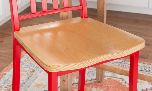 Soren Metal Bar Stools With Wood Seat (Set of 2)