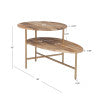Cleo Natural Black Two-Tiered Coffee Table