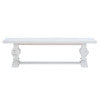 Banks White 6 Piece Table Bench 4 Chair