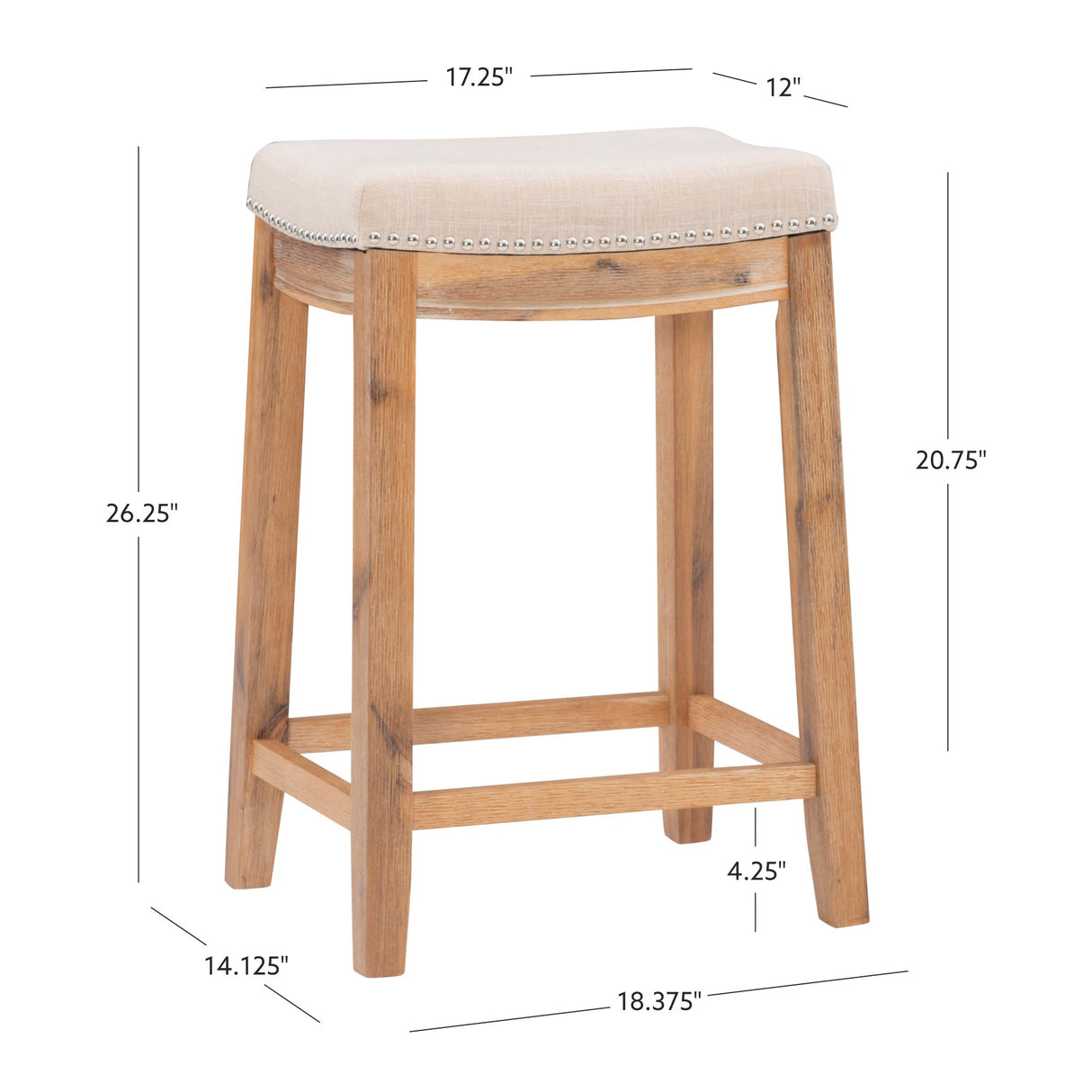 Claridge Linen Stool
