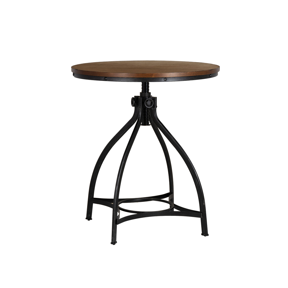 Haywood Gray Round Adjustable Bar Table