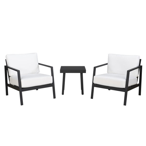 Alora Aluminum Outdoor 3PC Chat Set
