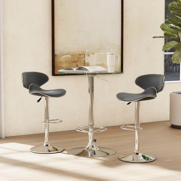 Beldon Black 3PC Faux Leather Faux Leatherb Set