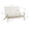 Kaiko White Bench with Cushion