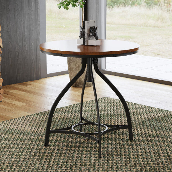 Haywood Gray Round Adjustable Bar Table