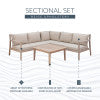 Svana Beige or Navy 4PC Sectional Set