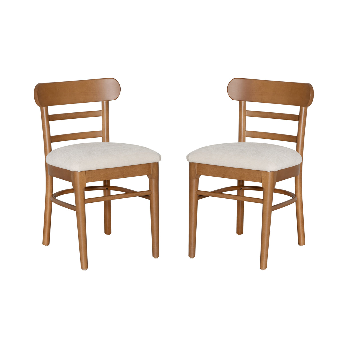 Mariah Brown Dining Chair Upholstered Seat (Set of 2)