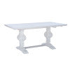 Banks White 6 Piece Table Bench 4 Chair
