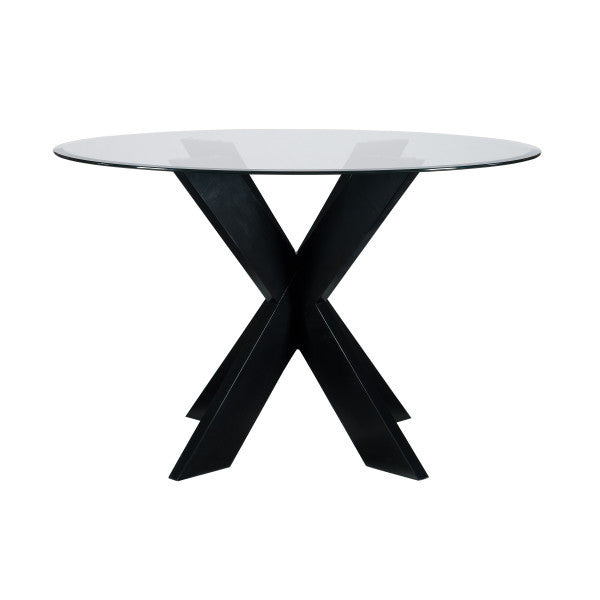 Auden Black Dining Table With Glass