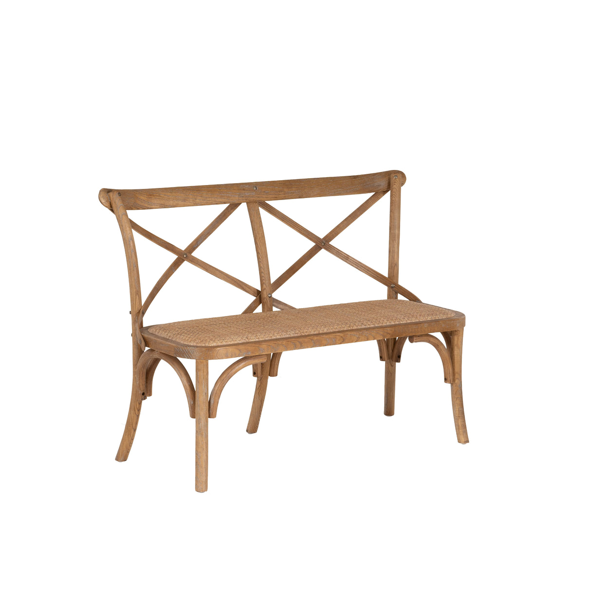 Hyde Brown Bentwood Xback Bench