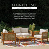 St. Lucia Brown 4PC Outdoor Set
