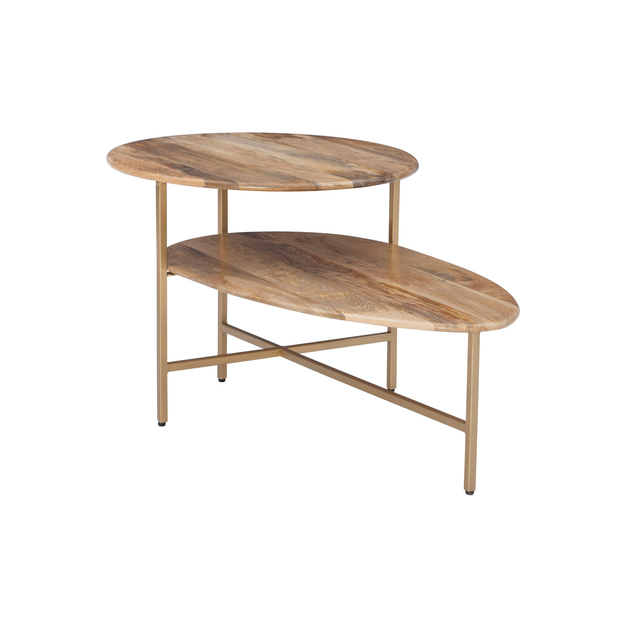 Cleo Natural Black Two-Tiered Coffee Table