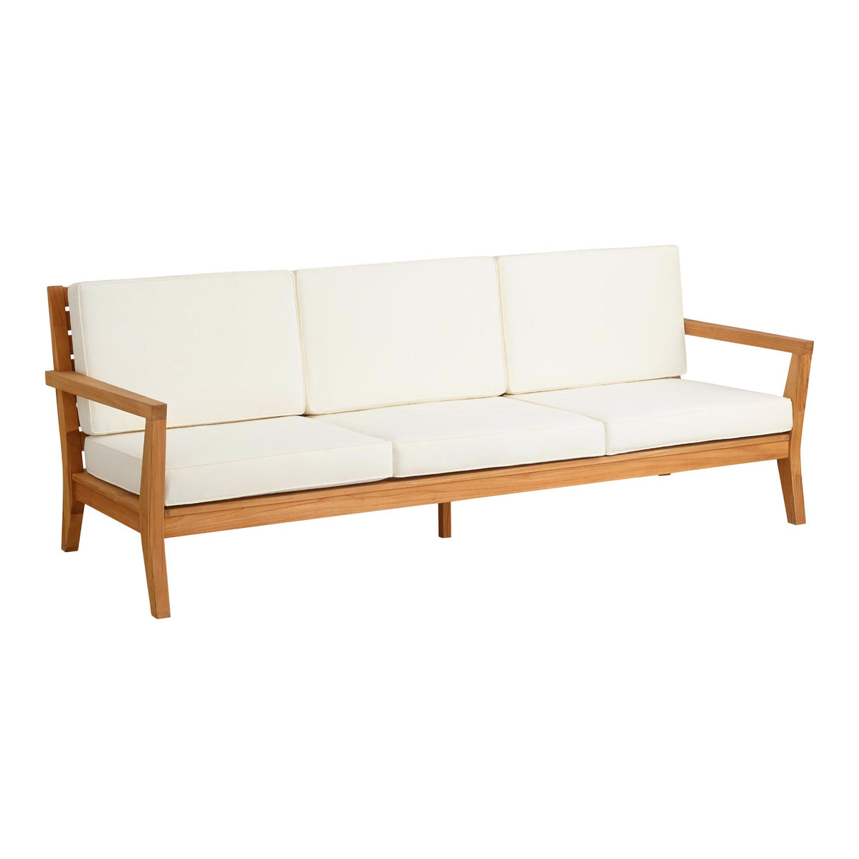 Cannon Teak 2 or 3 Seater Sofa With Cushions