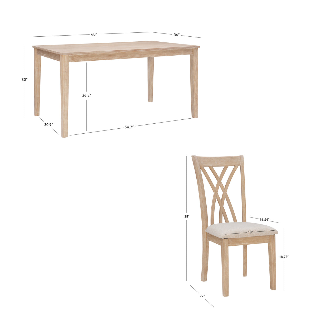 Starla 7PC Dining Set