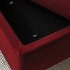 Welby Berry Velvet Chair and Ottoman Set