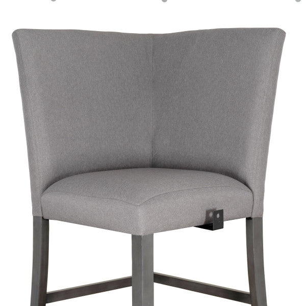 Seneca Gray Upholstered Corner Counter Seat