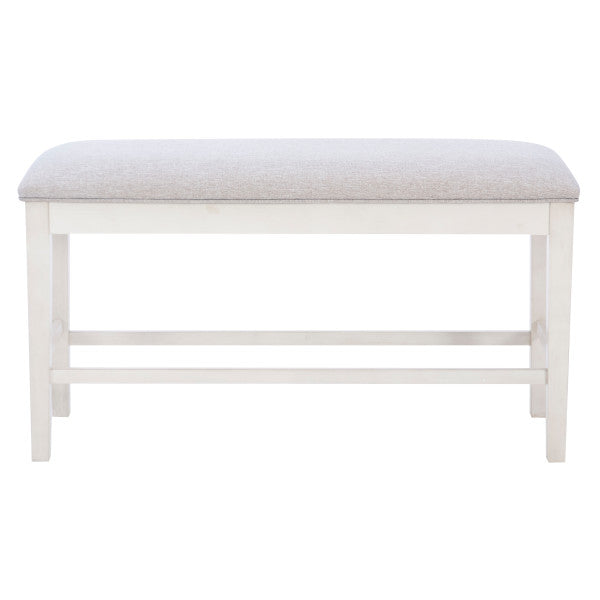 Mckoy White Counter Bench