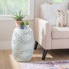 Salma Bright White Side Table