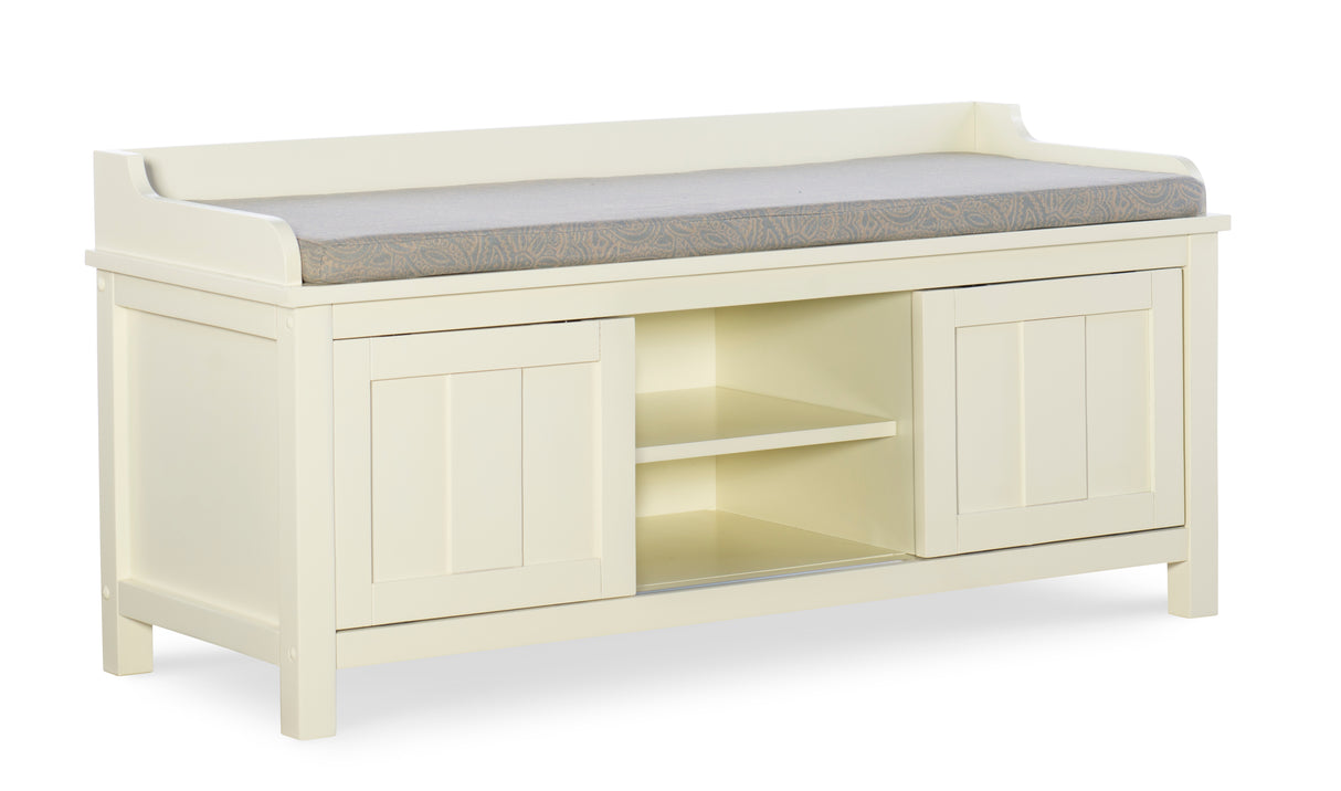 Shirley Antique White Storage Bench